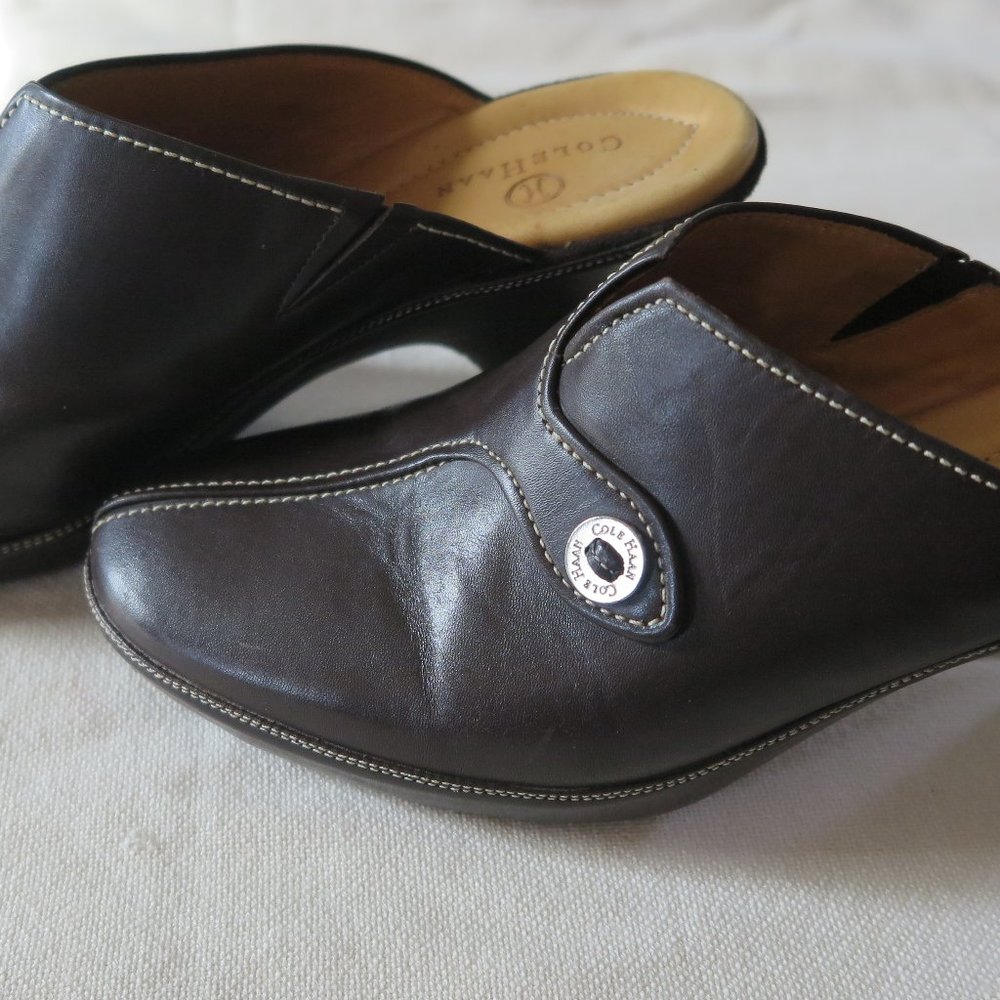Cole Haan Dark Brown Leathert Clogs 8.5